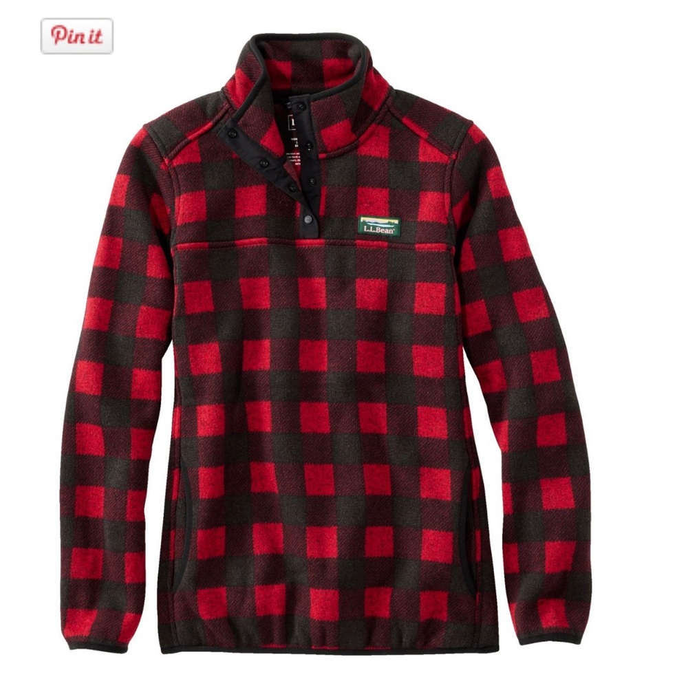 L. L. Bean Women’s Buffalo Check Sweater Fleece